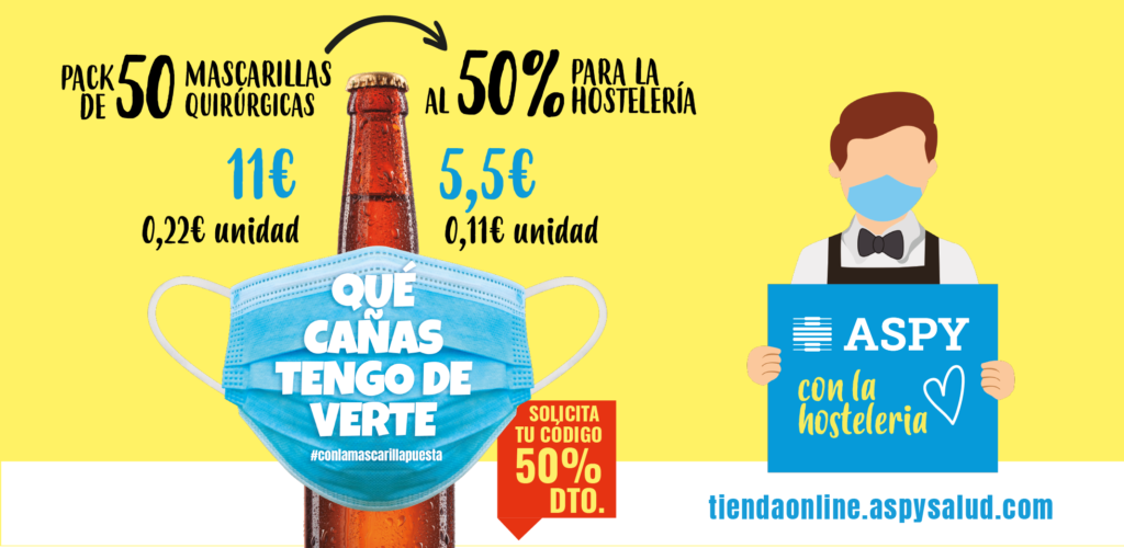 Foto de Campaña de Aspy en apoyo a la hostelería, 50% descuento en